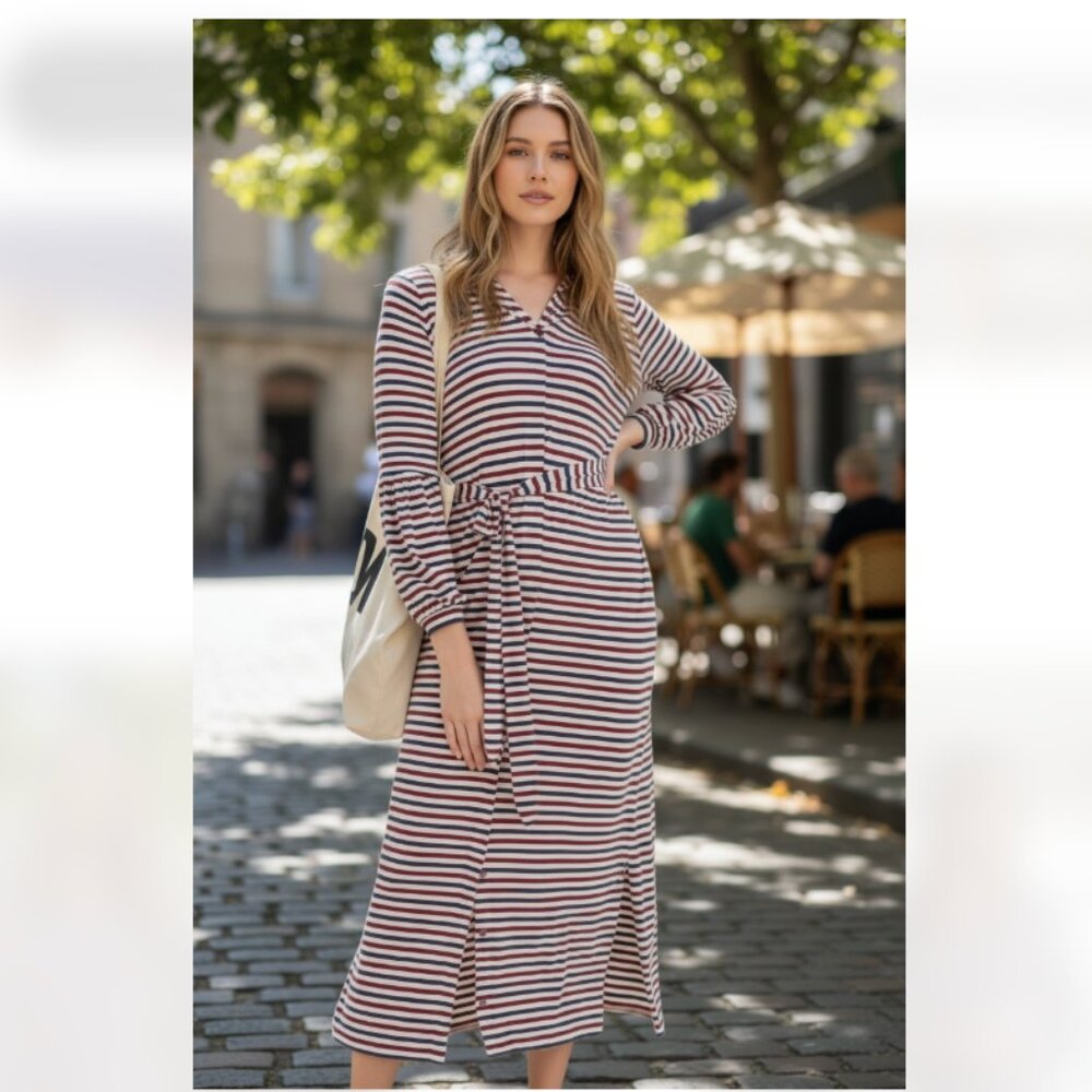 NWT Universal Standard Fir J.Crew Striped Dress Midi Medium